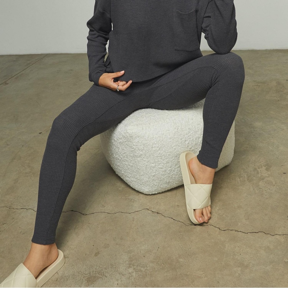 NWT Lunya Restore Thermal High Rise Legging - Small - Mercurial Grey Heather